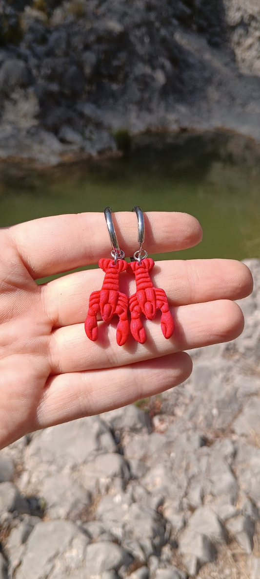 Pendientes charm "Mi media langosta"