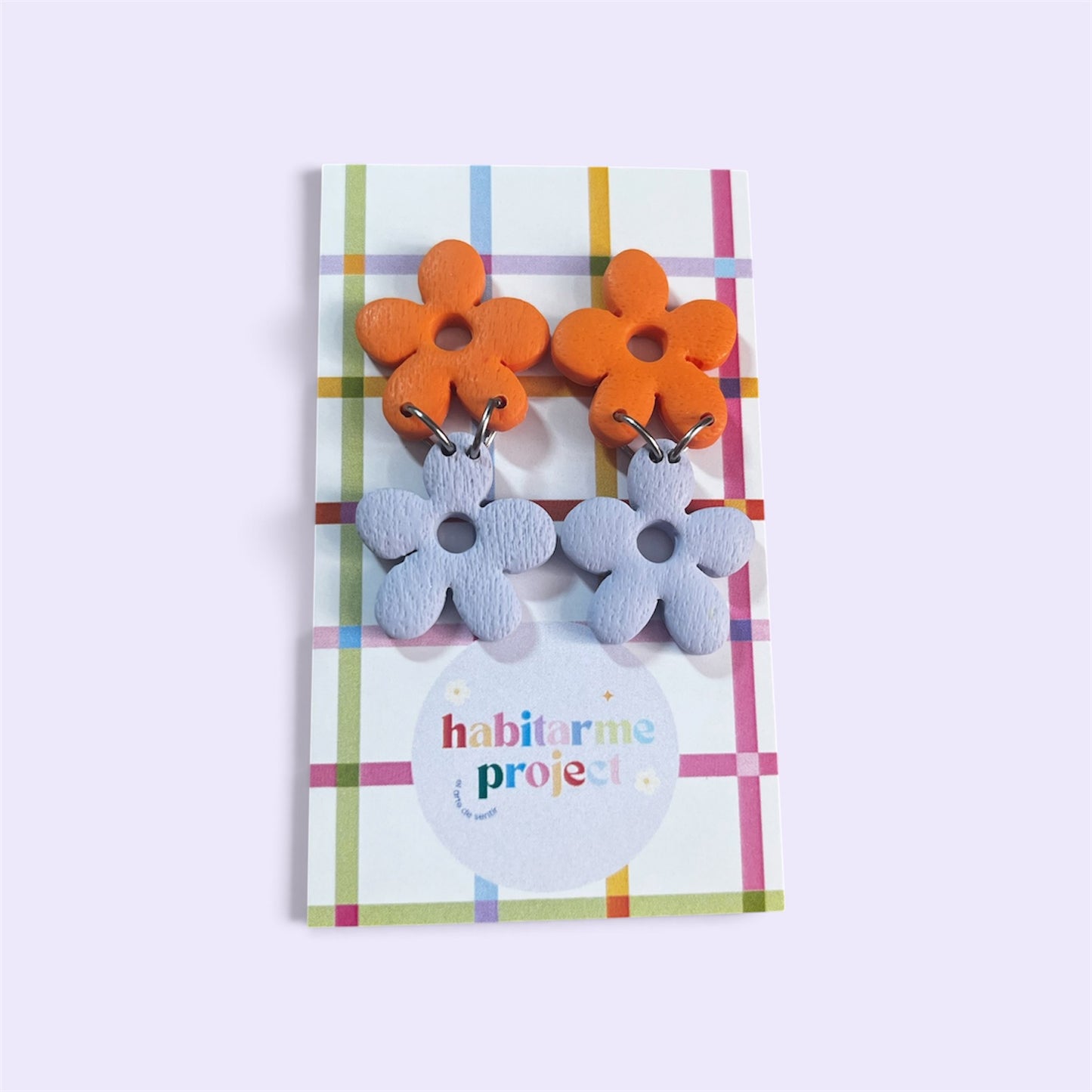 Pendientes "Así está bien" doble mini versión verano