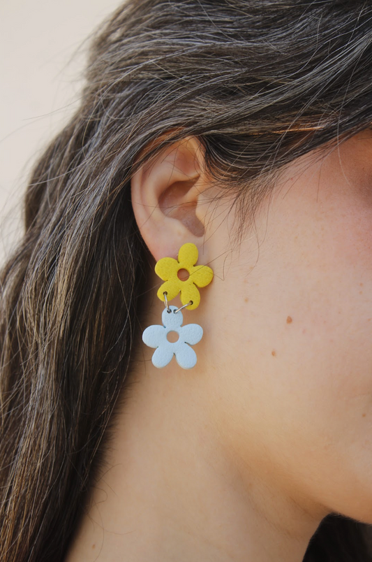 Pendientes "Así está bien" doble mini versión verano