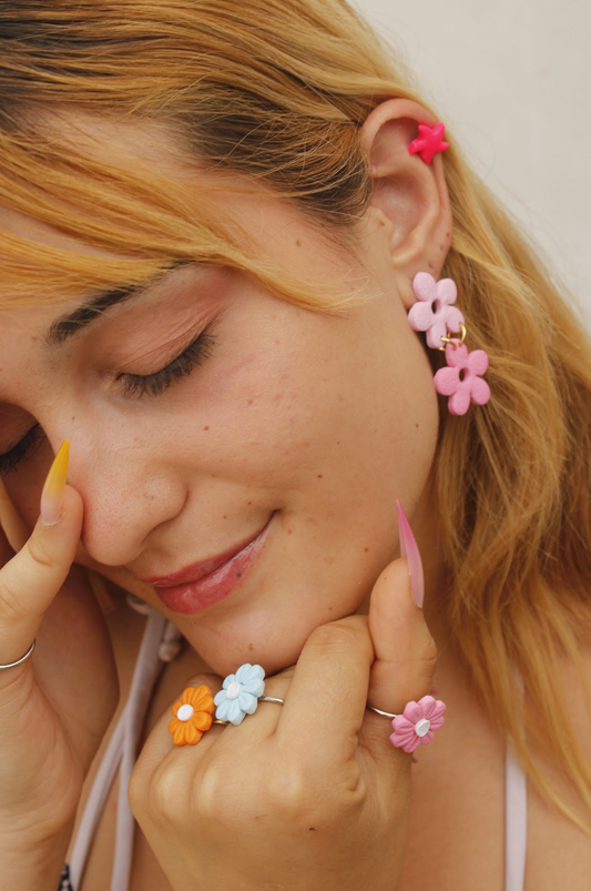 Pendientes "Así está bien" doble mini versión verano