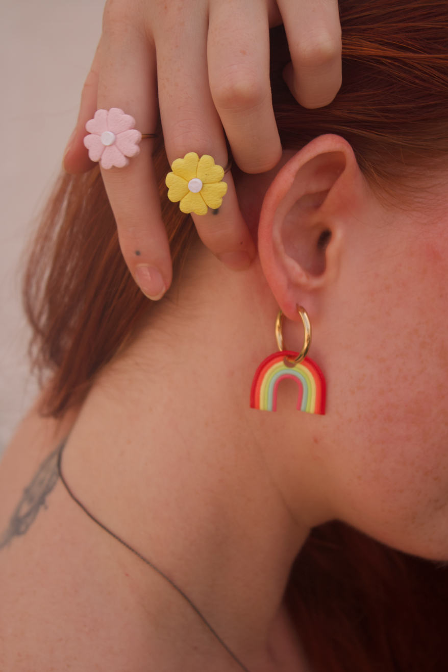 Pendientes charm "Arcoíris" mini