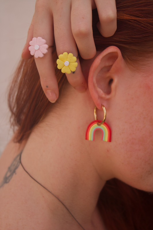 Pendientes charm "Arcoíris" mini