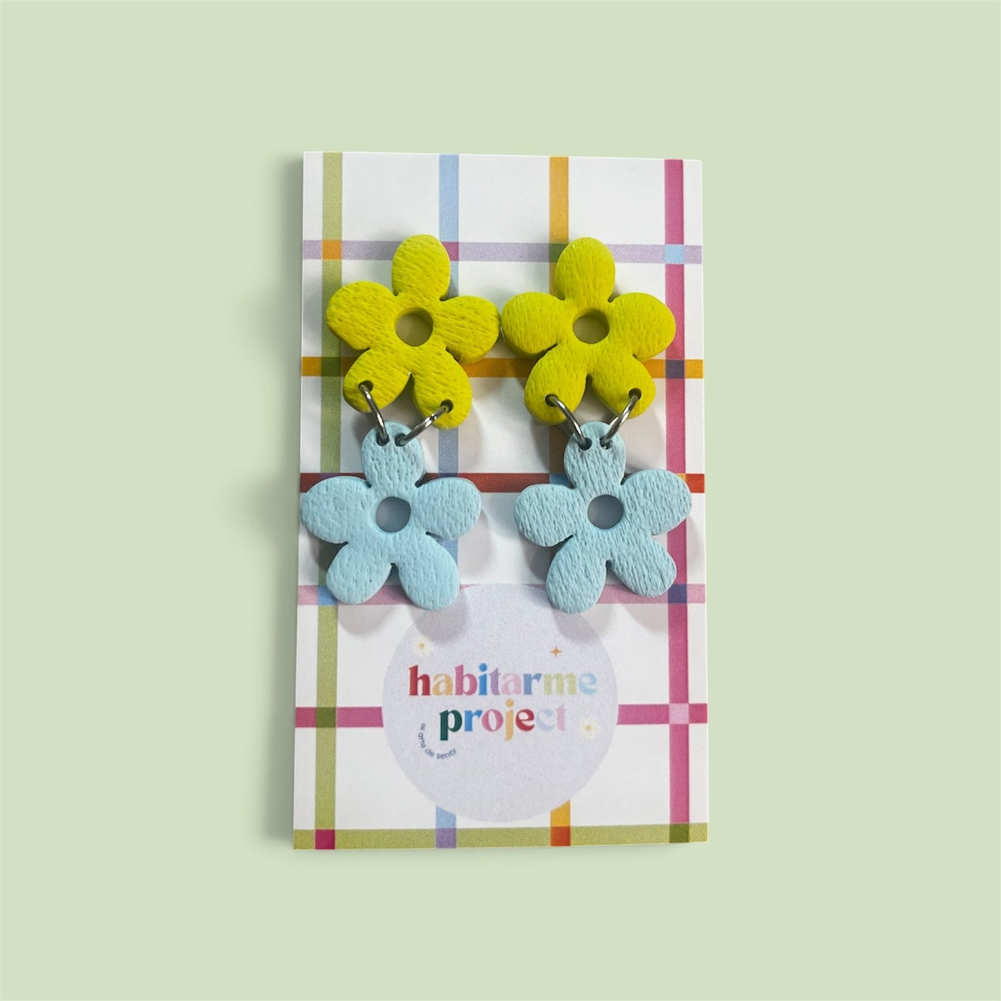 Pendientes "Así está bien" doble mini versión verano